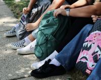 Heavy backpacks can strain kids' bodies