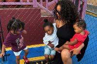Rihanna shares rare photo of three children at her childhood home in Barbados