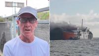 Australian tells of hours floating in sea after Bali passenger ferry fire