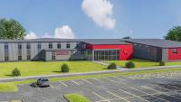 Architect presents junior high school rendering