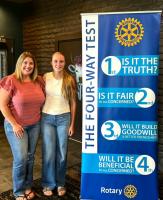 LHS student Mae Shelton gives presentation to Lamar Rotary Club detailing her experiences at this summer’s Rotary Youth Leadership Academy