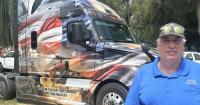 Sharp Transportation truck honored veterans displayed at the Cache County Fair