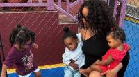 Rihanna brings children to her childhood home