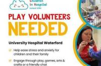 Play Volunteer needed at University Hospital Waterford's Children's ward