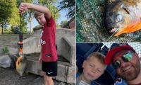 Shock as Pennsylvania boy, 8, catches PIRANHA in local pond... only for predator fish to meet unfortunate end