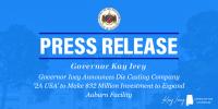 Governor Ivey Announces Die Casting Company ‘2A USA’ to Make $32 Million Investment to Expand Auburn Facility