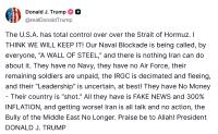Trump Says Iran Is ‘Bully of the Middle East No Longer’ As Hormuz Traffic Falls