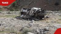 18 dead, including children, after two speeding pickup trucks collide