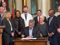 Stein signs four bills, criticizes ‘petty’ limits on governor’s office