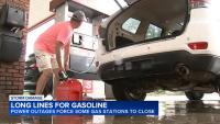 Power outages, gas shortages lead to long lines at gas stations in Illinois, Indiana