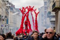 Giant Red Giraffes to March Along Han River at Seoul Street Arts Festival