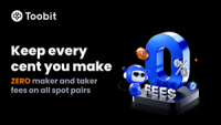 Toobit Spot Sees Double Digit Growth with Zero Fees