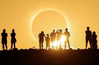 Millions crowd Spanish cities to see country's first total solar eclipse in over century