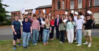 Education Minister congratulates students celebrating A Level, AS Level and Level 3 qualification success