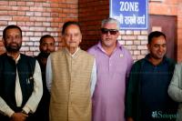 Nepali Congress leaders arrive at airport to welcome Deuba (Pictures)