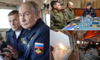 Putin sparks fury as he taunts Japan with first-ever visit to contested islands after overseeing military drills in full navy uniform