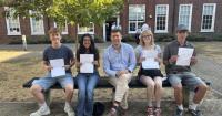 Students celebrate strong exam results at Richmond secondary school