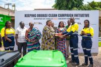 AngloGold Ashanti boosts waste management in Obuasi with bins, tricycles