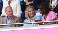 Sophie and Prince Edward join Dame Denise Lewis at the European Athletics Championship in Birmingham - as their dapper son James, Earl of Wessex, 18, gets the A-Levels he needs for university