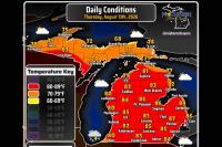 Michigan Weather Turns Quieter Thursday With Highs in the Mid 80s and Only Isolated Storms in Southwest Michigan After Volatile Week
