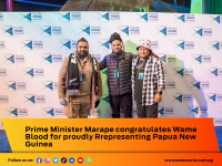 Prime Minister Marape Congratulates Wame Blood for Proudly Representing Papua New Guinea