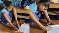 13-year-old Bihar girl uses feet to write, pursue education despite disability