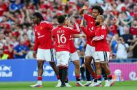 Record-breaking 82,000 Man United and Leeds fans watch on as soccer returns to Croke Park