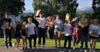 Students and schools celebrate after 'exceptional' A-level results