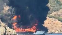 Horror moment Turkey tourist boat erupts in flames as holidaymakers leap into water & 115 are evacuated including kids
