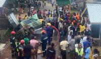 Mazda Demio catches fire during welding work in Suhum