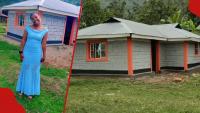 Kenyan lady moves mum from muddy house, builds her beautiful home and furnishes it