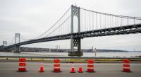 Two Lanes Into New Jersey Close on the Delaware Memorial Bridge Until Thanksgiving Week