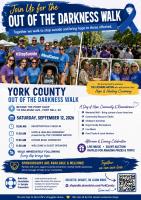 Fort Mill & Tega Cay Communities Invited to Walk for Hope at the York County Out of the Darkness Walk