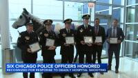 First responders on scene after CPD officer shot, killed at Swedish Hospital honored