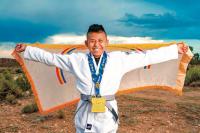 Diné mixed martial artist Aayden Redshirt wins Pan Kids IBJJF Jiu-Jitsu IBJJF Championship
