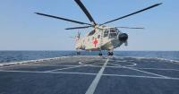Chinese navy hospital ship conducts helicopter search, rescue exercise in Gulf of Aden