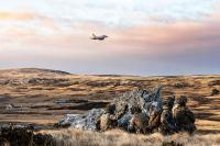 Troops and fighter jets in live fire exercise on Falklands