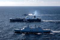 Allied forces move military power across the Baltic