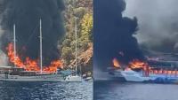 Fire forces 115 off tour boat in southwestern Turkey