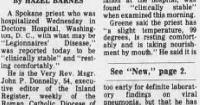 This day in history: A Spokane priest was the latest to come down with suspected Legionnaire’s disease from a Philadelphia hotel