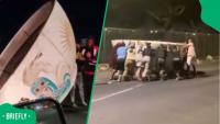 "SA is not normal”: Mzansi in stitches as mysterious giant bowl dragged across Cape Town townships