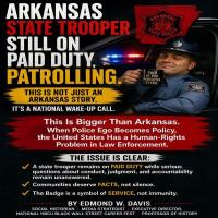 Arkansas State Trooper Still On Paid Duty, Patrolling