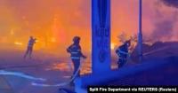 Wildfire reaches Croatian coastal town, seven critically injured