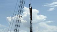 Video: Pile driver pounding away at Naples Pier construction site