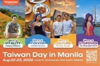 ‘Taiwan Day 2026’ brings Taipei ticket raffle, human claw machine to One Ayala, Aug. 22-23