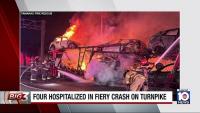 4 injured in fiery crash on Florida’s Turnpike in Broward
