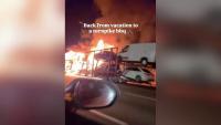 Video shows car carrier on fire on Florida's Turnpike in Lauderhill
