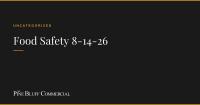 Food Safety 8-14-26