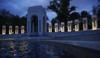 Woman arrested, accused of vandalizing D.C.'s WWII Memorial