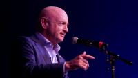 Mark Kelly, headlining Iowa Wing Ding, takes on Trump and high costs